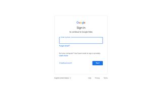 
                            5. Google Sites: Sign-in
