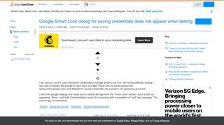 
                            4. Google Smart Lock dialog for saving credentials does not appear ...