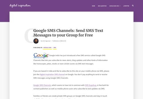 
                            4. Google SMS Channels: Send Free SMS Messages to a Group