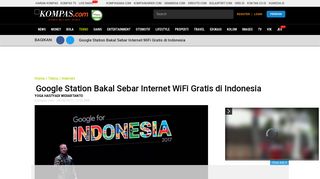 
                            8. Google Station Bakal Sebar Internet WiFi Gratis di Indonesia - Kompas ...
