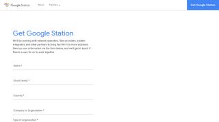 
                            2. Google Station - Form