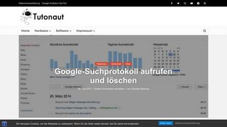 
                            4. Google-Suchprotokoll aufrufen und löschen | Der Tutonaut