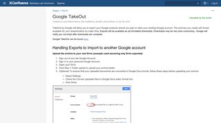 
                            6. Google TakeOut - IT Frequently Asked Questions (FAQ) - Berkeley Lab ...
