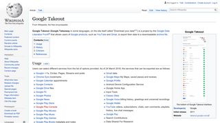 
                            4. Google Takeout - Wikipedia