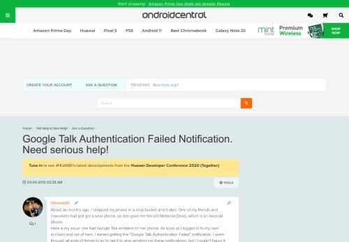 
                            1. Google Talk Authentication Failed Notification. Need serious help ...