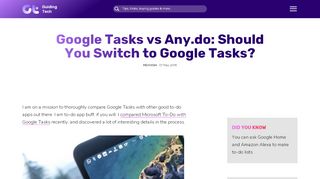 
                            9. Google Tasks vs Any.do: Should You Switch to Google Tasks?