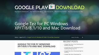 
                            8. Google Tez for PC Windows XP/7/8/8.1/10 and Mac Download