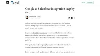 
                            9. Google to Salesforce integration step by step – Texeï