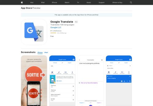
                            3. Google Translate on the App Store - iTunes - Apple