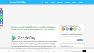 
                            5. Google verschärft App-Richtlinien: Anti-Diebstahl-App Cerberus muss ...