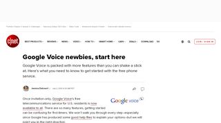 
                            13. Google Voice newbies, start here - CNET