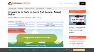 
                            7. Google Wallet Konto löschen - Zahlungsmittel.org
