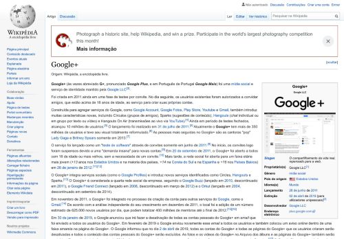 
                            13. Google+ – Wikipédia, a enciclopédia livre