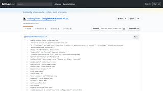 
                            6. GoogleHackMasterList.txt · GitHub