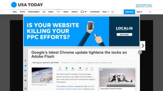 
                            12. Google's latest Chrome update tightens the locks on Adobe Flash