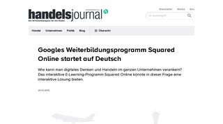 
                            8. Googles Weiterbildungsprogramm Squared Online startet auf Deutsch ...