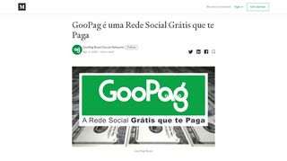
                            3. GooPag é uma Rede Social Grátis que te Paga – GooPag Brasil ...