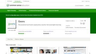 
                            7. Gooru Review for Teachers | Common Sense Education