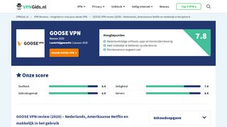 
                            8. GOOSE VPN review (2019) - de degelijke, Nederlandse VPN ...