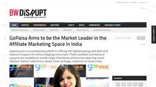
                            12. GoPaisa Aims to be the Market Leader in the Affiliate Marketing Space ...