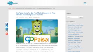 
                            8. Gopaisa Aims To Be The Market Leader In The Affiliate Marketing ...