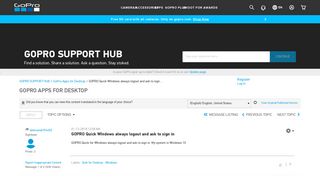 
                            5. GOPRO Quick WIndows always logout and ask to sign ... - GOPRO ...