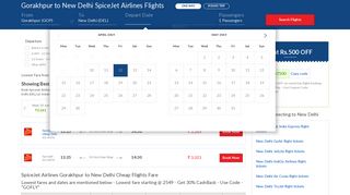 
                            9. Gorakhpur to New Delhi SpiceJet Airlines Flights @Rs.2555 + Flat Rs ...