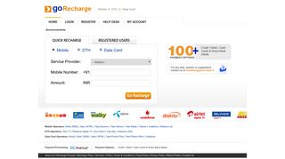 
                            2. GoRecharge Online Prepaid Mobile Recharge for Airtel,Vodafone ...