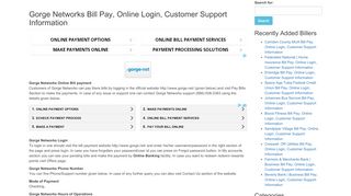 
                            9. Gorge Networks Bill Pay, Online Login, Customer Support Information