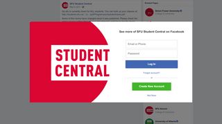
                            7. Go.sfu is currently down for ALL... - SFU Student Central | Facebook