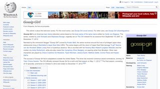 
                            12. Gossip Girl - Wikipedia