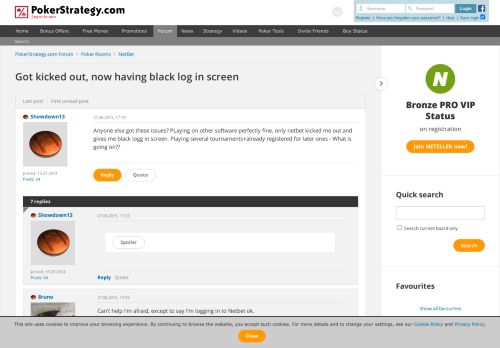 
                            13. Got kicked out, now having black log in screen | NetBet ...