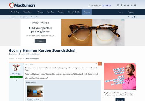 
                            6. Got my Harman Kardon Soundsticks! | MacRumors Forums