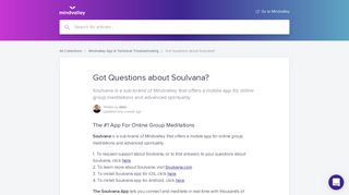 
                            8. Got Questions about Soulvana? | Mindvalley Help Center