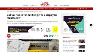 
                            13. Got tax notice for not filing ITR? 5 steps you must follow - Business News