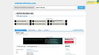 
                            7. goto.ri.edu.sg at WI. GOTO - Login - Website Informer