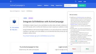 
                            13. GoToWebinar Integration & App | ActiveCampaign