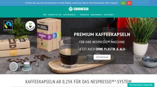 
                            2. Gourmesso | Nespresso®* Kapseln Alternative 35% günstiger bestellen
