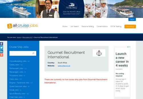 
                            9. Gourmet Recruitment International - Current jobs - Cruise Ship Jobs