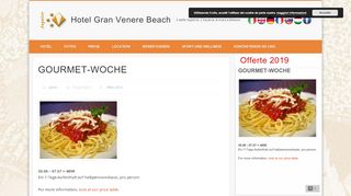 
                            5. GOURMET-WOCHE - Hotel Gran Venere Beach