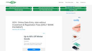 
                            3. GOV. Online Data Entry Jobs without Investment DAILY BANK ...