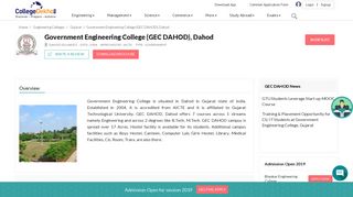 
                            8. Government Engineering College (GEC DAHOD), Dahod - 2019 ...
