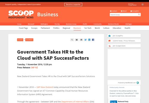 
                            13. Government Takes HR to the Cloud with SAP SuccessFactors | Scoop ...