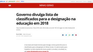 
                            9. Governo divulga lista de classificados para a designação na ...