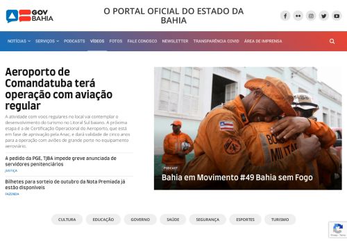 
                            8. Governo do Estado da Bahia: Painel - Home