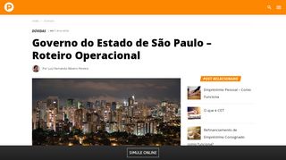 
                            9. Governo do Estado de São Paulo - Roteiro Operacional