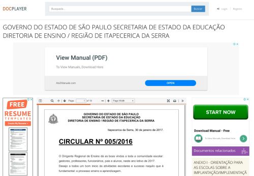 
                            13. governo do estado de são paulo secretaria de ... - DocPlayer.com.br