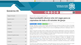 
                            8. Governo ES - OportunidadES oferece oito mil vagas para os ...