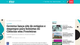 
                            7. Governo lança site de estágios e empregos para bolsistas do ...