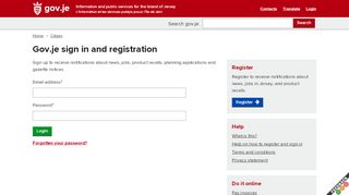 
                            5. Gov.je sign in and registration - States of Jersey